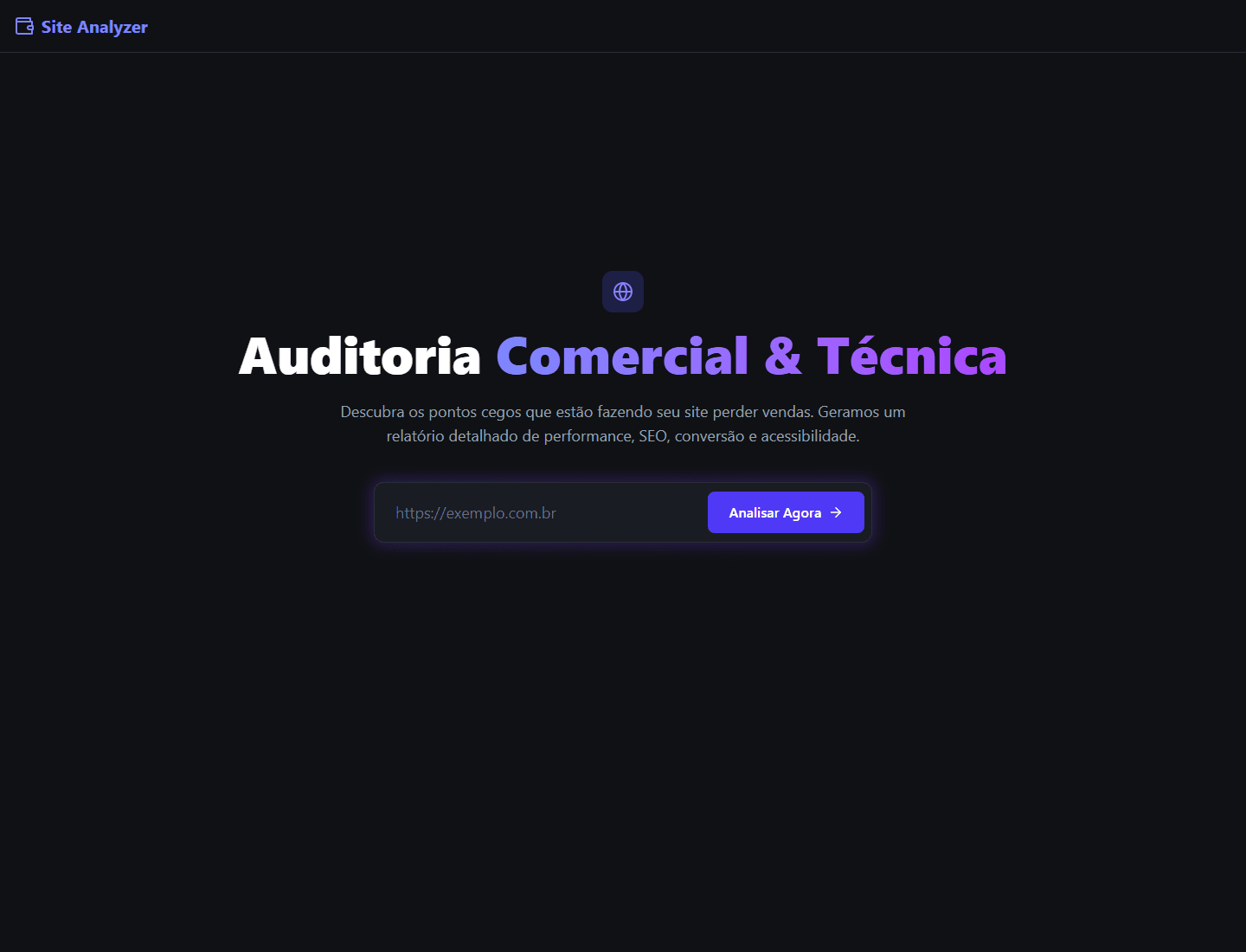 Ferramenta de auditoria comercial e técnica da RockBase