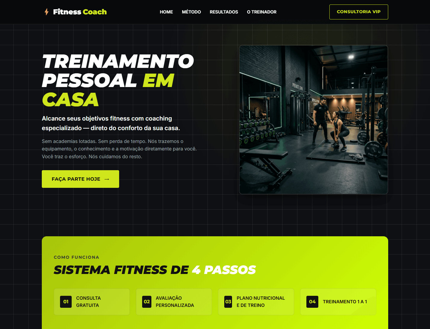 Preview do modelo Academia / Personal